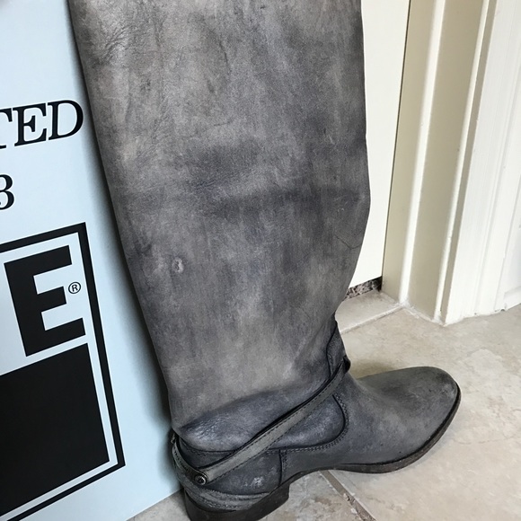 Frye Lindsay Plate Boots - Stone (Limited Edition) - Picture 8 of 8